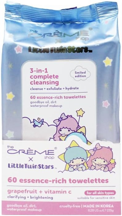 The Crme Shop Little Twin Stars - Toallitas limpiadoras completas 3 en 1, removedor de maquillaje... | Amazon (US)