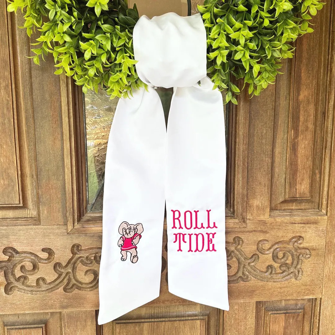 University of Alabama Wreath Sash With Monogram - Etsy | Etsy (US)