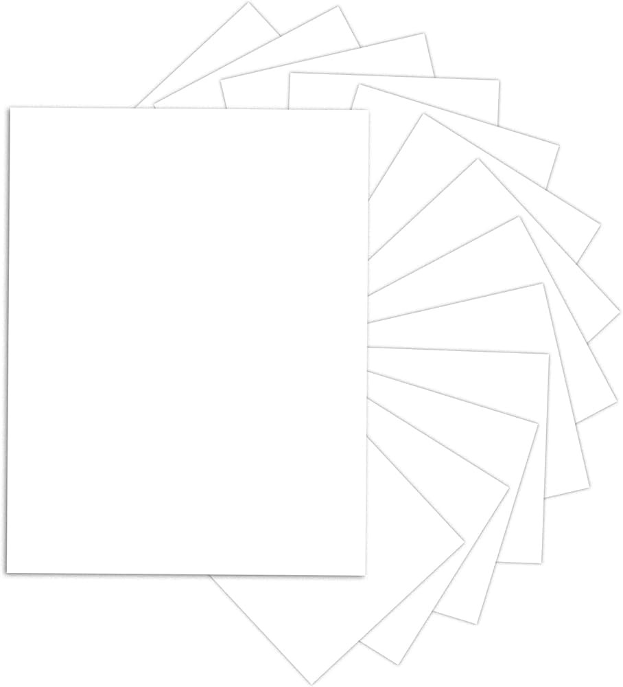 24 Sheets White Cardstock 8.5 x 11 Thick Paper, Goefun 80lb Card Stock Printer Paper for Invitati... | Amazon (US)