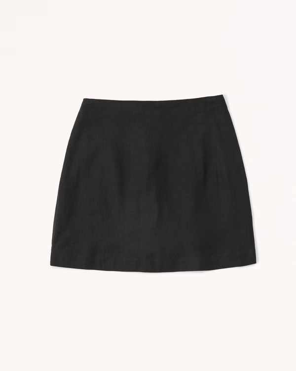 Linen-Blend Mini Skort | Abercrombie & Fitch (US)