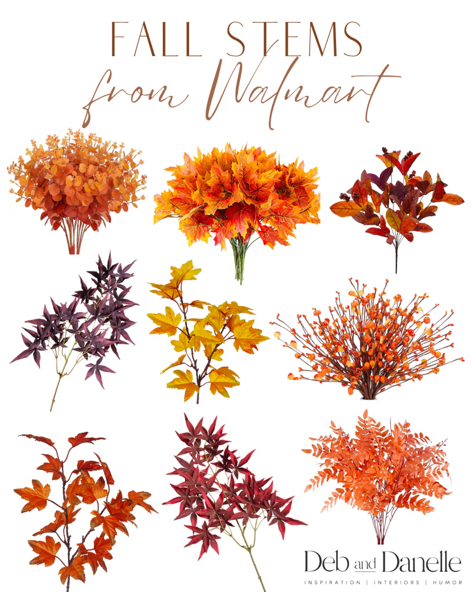 Fall stems from Walmart! 

Fall stems, fall decor, fall home ideas, decorating for fall, fall home decor, stems, faux fall stems, Deb and Danelle 

#LTKSeasonal #LTKHalloween #LTKhome