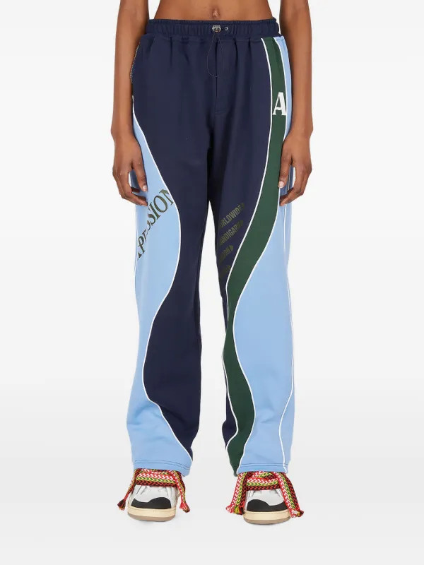 Ahluwalia Femi Panelled Wave Track Pants | Blue | FARFETCH | Farfetch Global