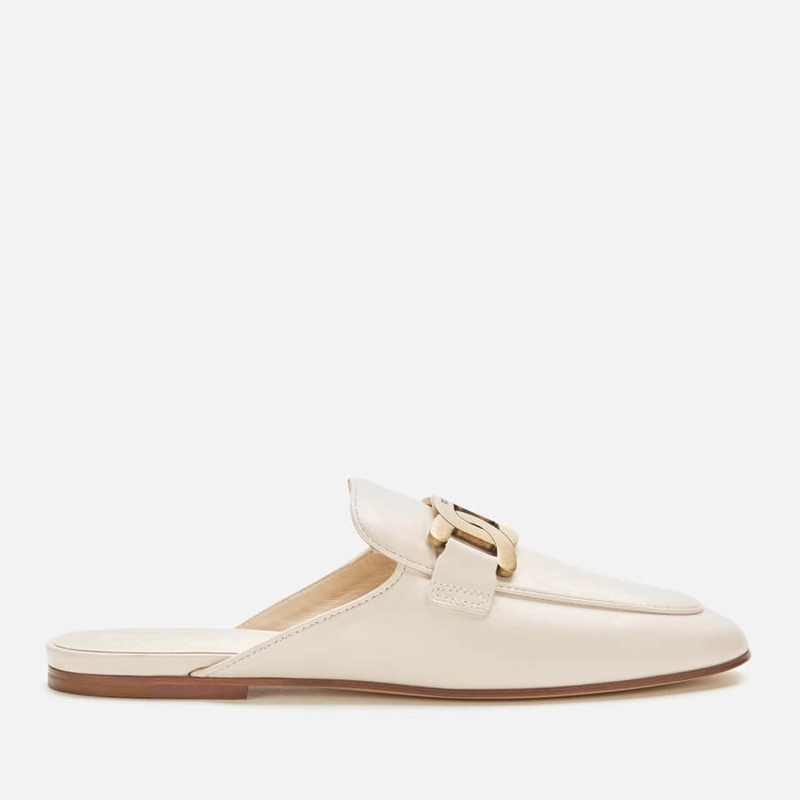 Tod's Women's Leather Slide Loafers - White | Coggles (Global)