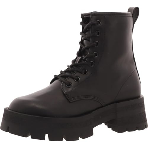 Steve Madden Women's Rascal Combat Ankle Boot, Black, 6 | Amazon (US)
