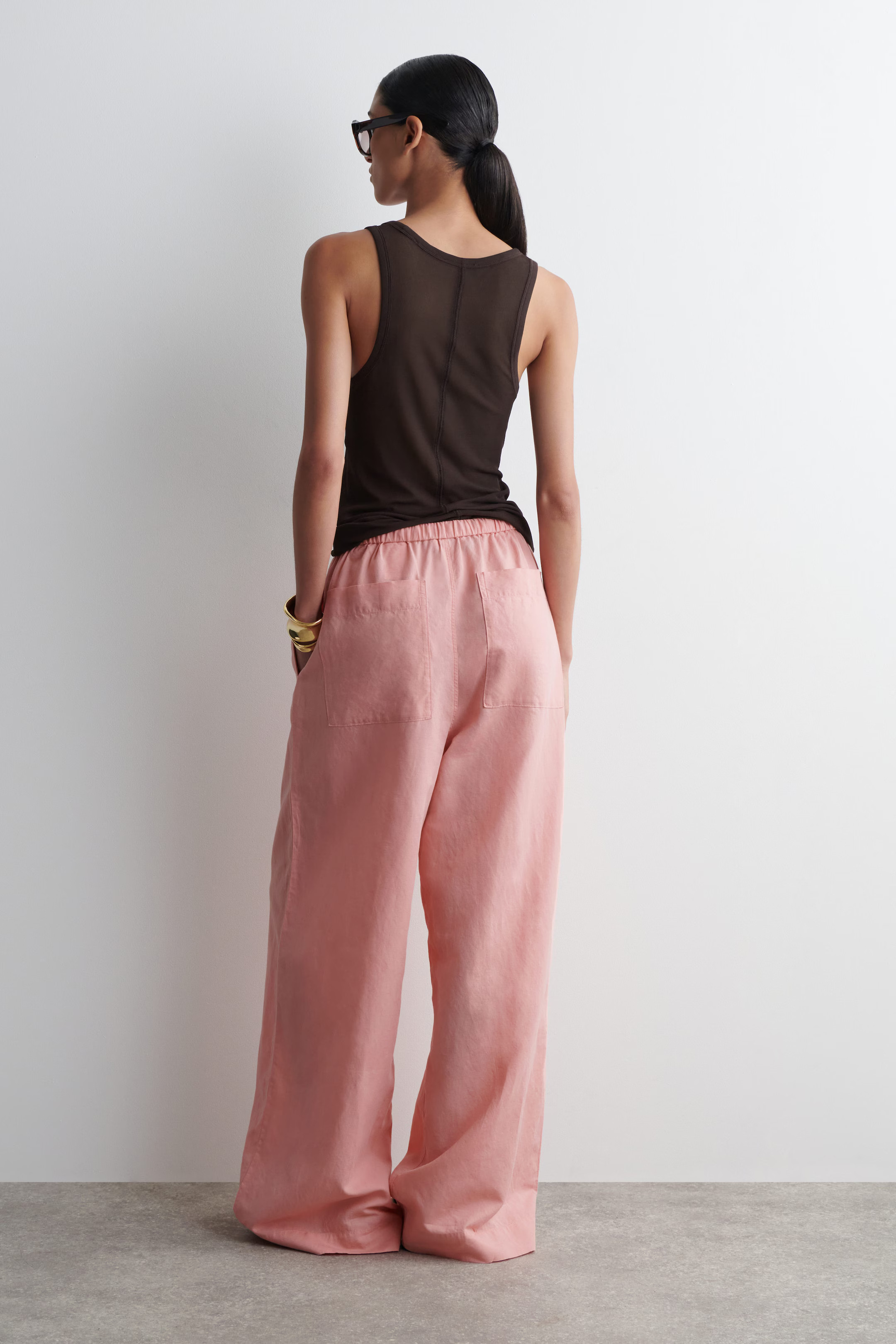 WIDE-LEG LINEN DRAWSTRING TROUSERS | COS UK