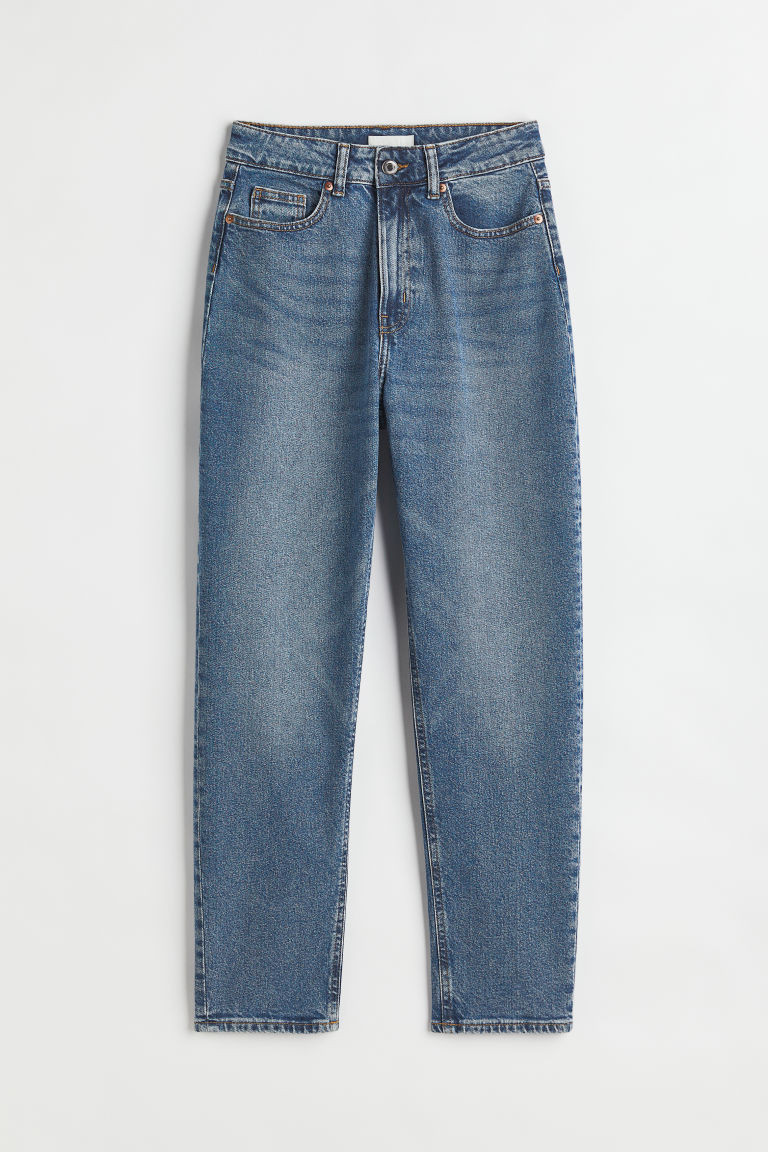 H & M - Slim Mom High Ankle Jeans - Blue | H&M (US + CA)