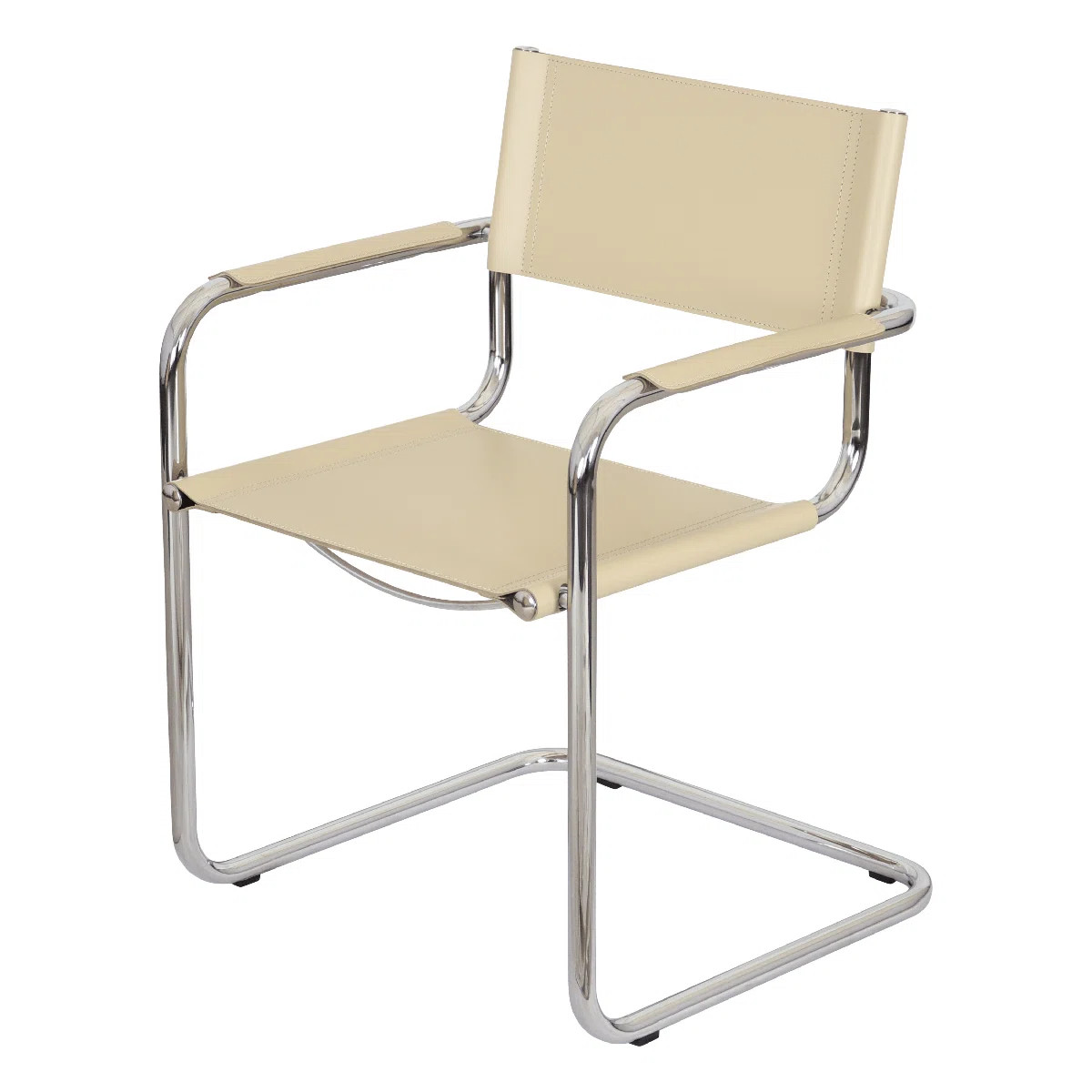 Mart Stam Cantilever Armchair Arm Chair w/ Chrome-Plated Steel Frame (Various Bonded Leather Colo... | Wayfair North America