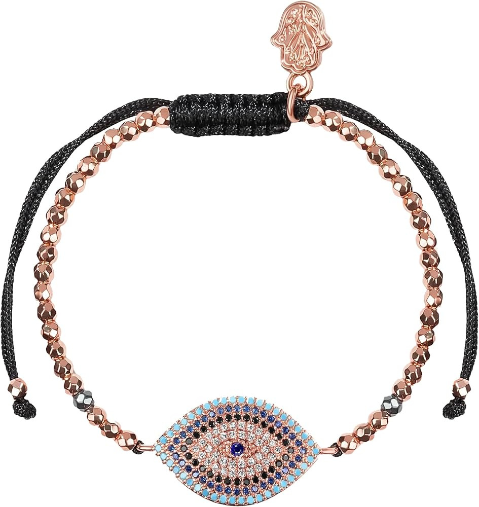 KARMA AND LUCK - Walk with Integrity - Women's Genuine Hematite Stones Gold Tone 5.5" to 7.5" Bra... | Amazon (US)