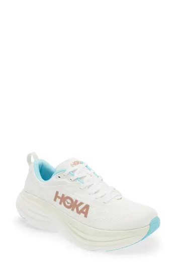 HOKA Bondi 8 Running Shoe in Frost /Rose Gold at Nordstrom Rack, Size 6.5 | Nordstrom Rack