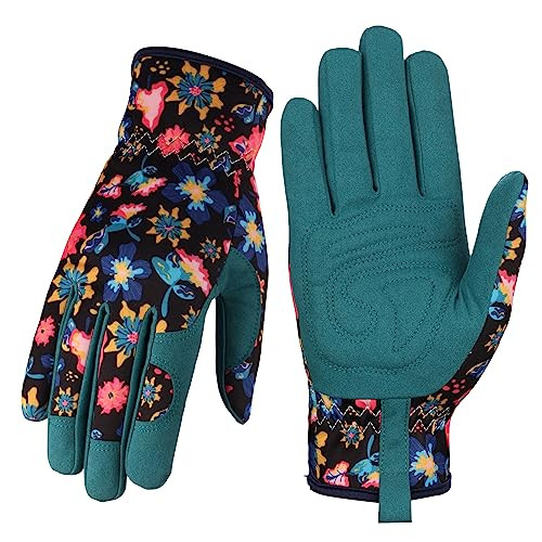 Amazon.com: Bamllum Leather Gardening Gloves for Women - Working Gloves for Weeding, Digging, Pla... | Amazon (US)