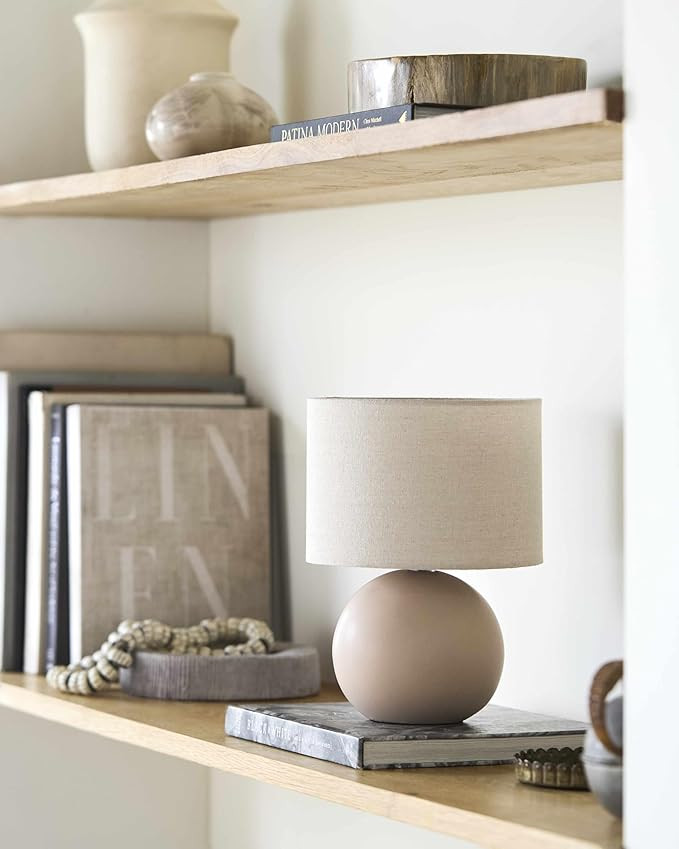 BoutiqueRugs Brennberg Contemporary Geometric Ceramic Bedside Table Lamp for Bedroom Nightstand -... | Amazon (US)