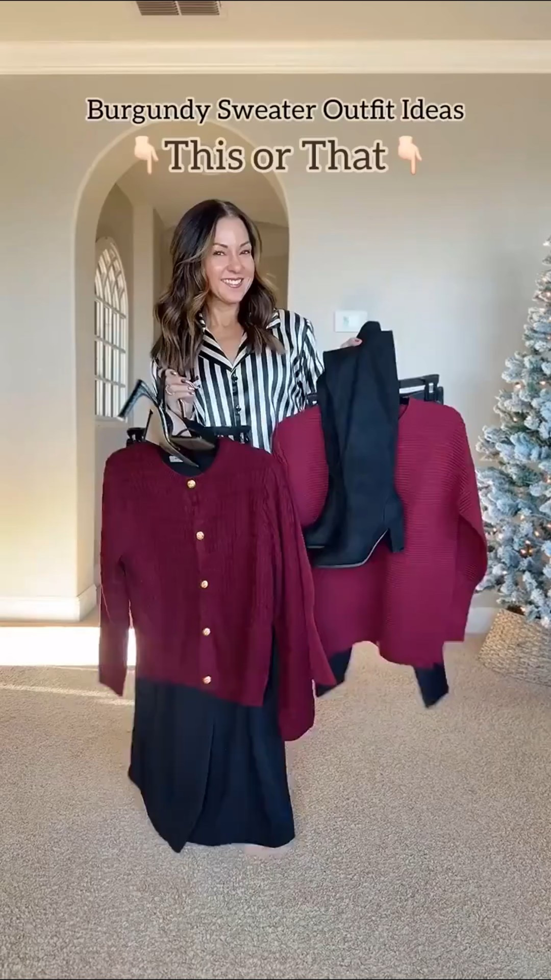 This or that? These beautiful burgundy sweaters are from Amazon!

For reference I’m 5’1” 109lbs and wearing an XS ribbed black tee, XS short in leggings and trousers and S in both sweaters - TTS!

Winter outfits   Amazon fashion  Amazon finds  cardigans  sweaters  burgundy  boots  leggings  trousers  pants  everyday outfits  EverydayHolly

#LTKSeasonal #LTKWorkwear #LTKootd
