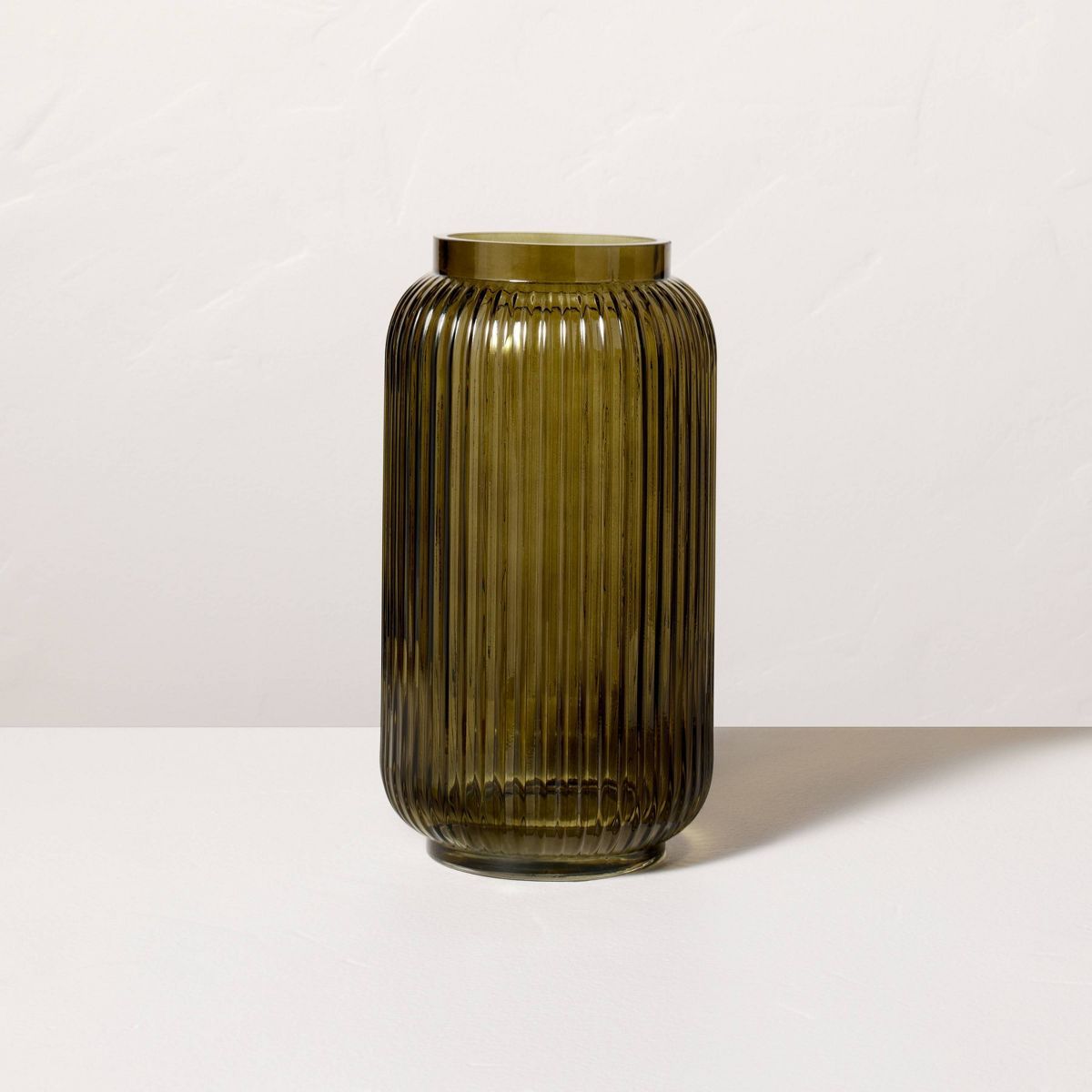 Ribbed Glass Jug Vase Dark Green … curated on LTK