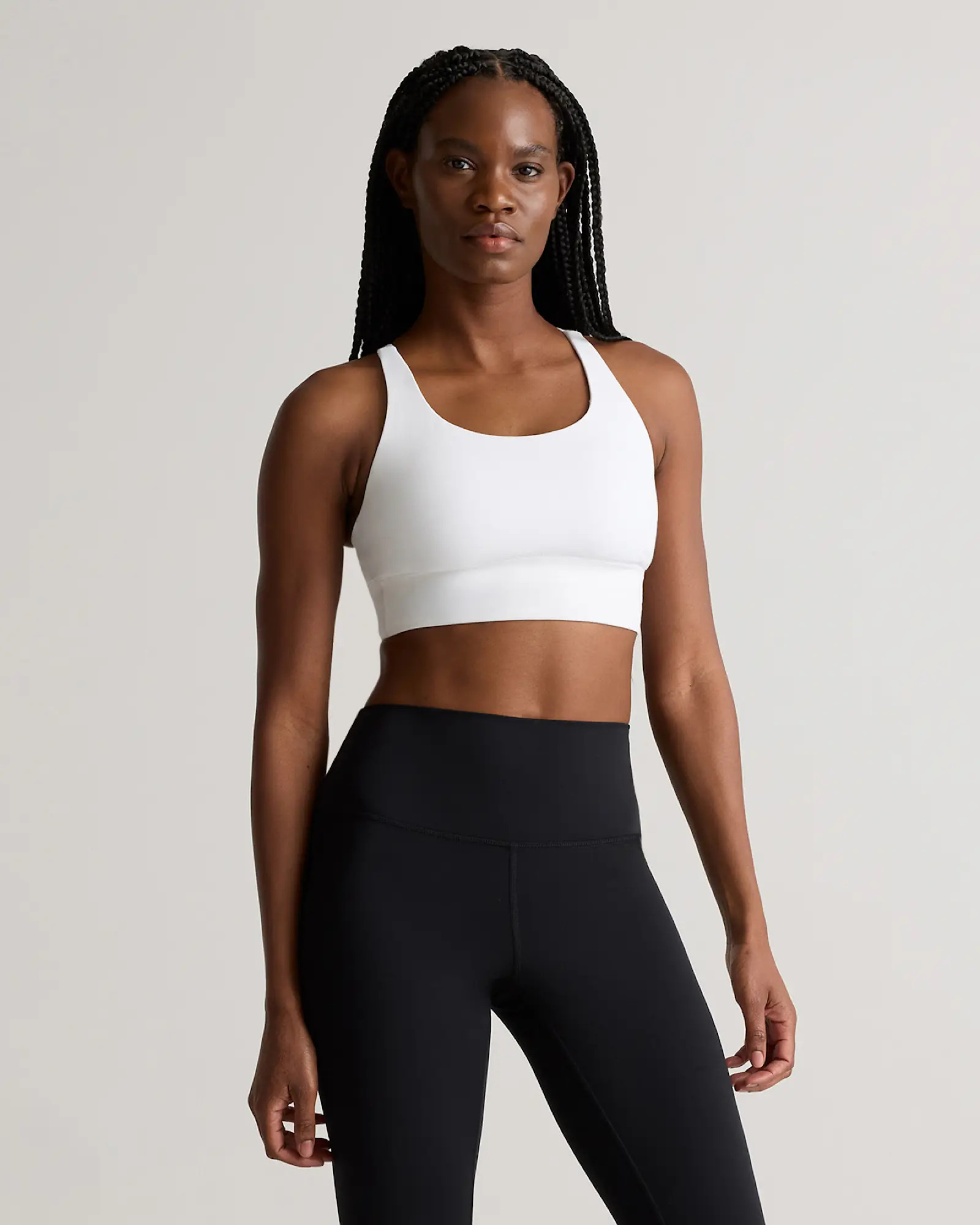 Power-Up Long Line Strappy Sports Bra | Quince