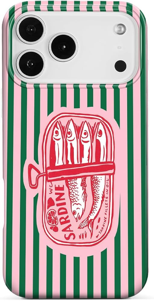Compatible with iPhone 17 Pro Case, Trendy Cute Sardine Girly Soft Slim TPU Shockproof Aesthetic ... | Amazon (US)