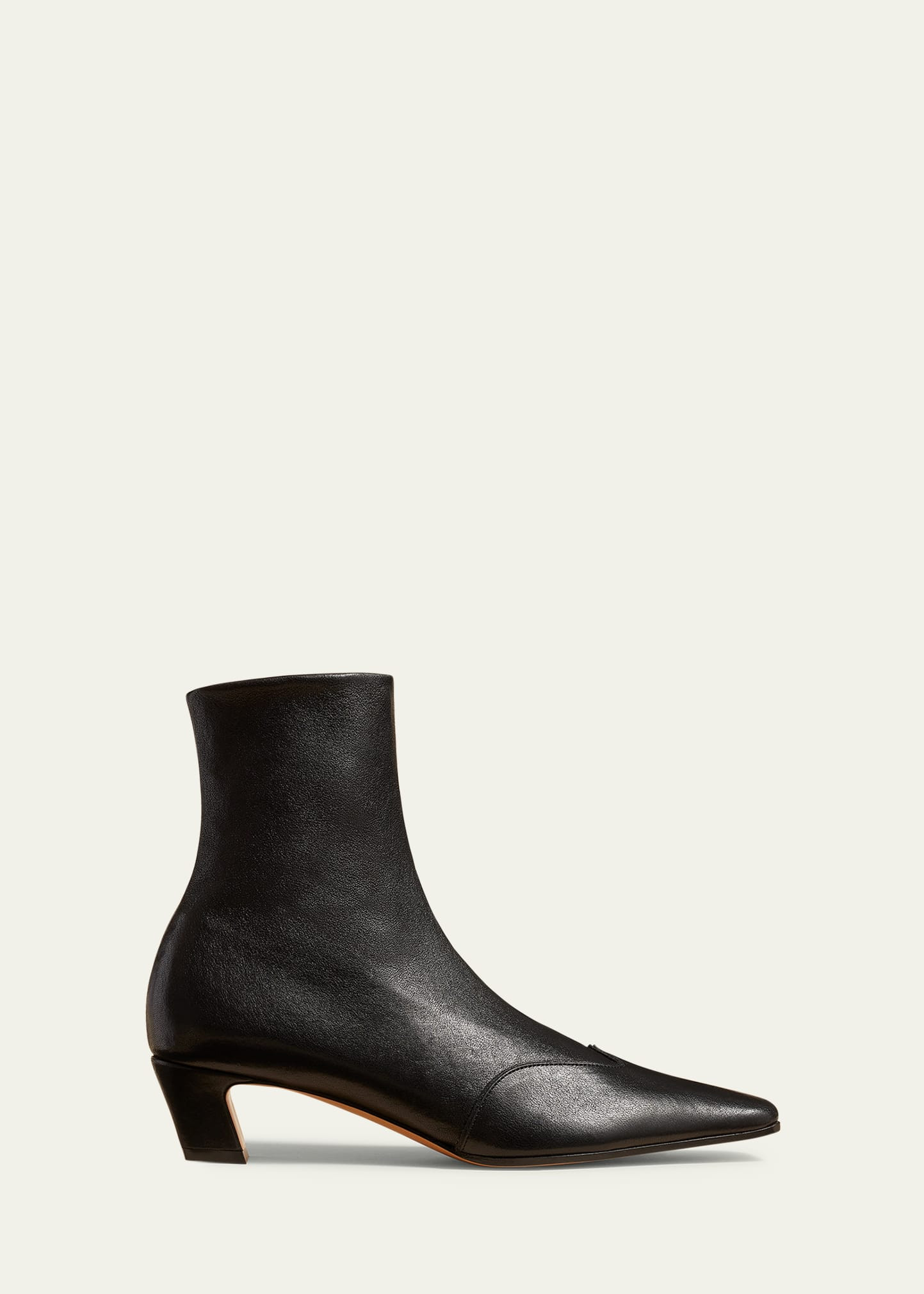 Khaite Nevada Stretch Leather Ankle Booties | Bergdorf Goodman