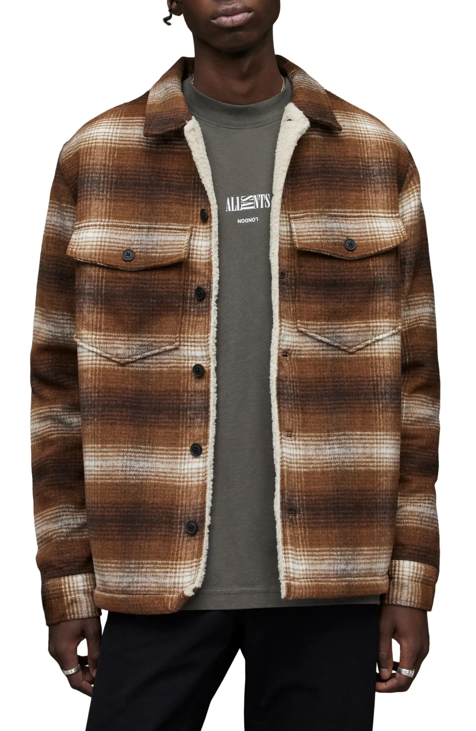 AllSaints Seneca Plaid Shirt Jacket | Nordstrom | Nordstrom