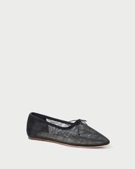 Landon Black Mesh Ballet Flat | Loeffler Randall