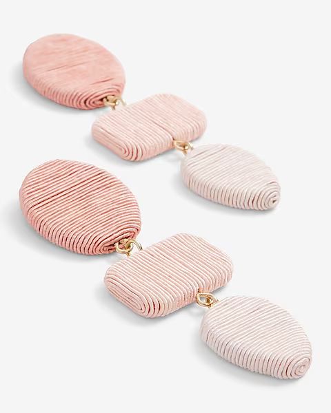 Multi Shape Ombre Yarn Drop Earrings | Express