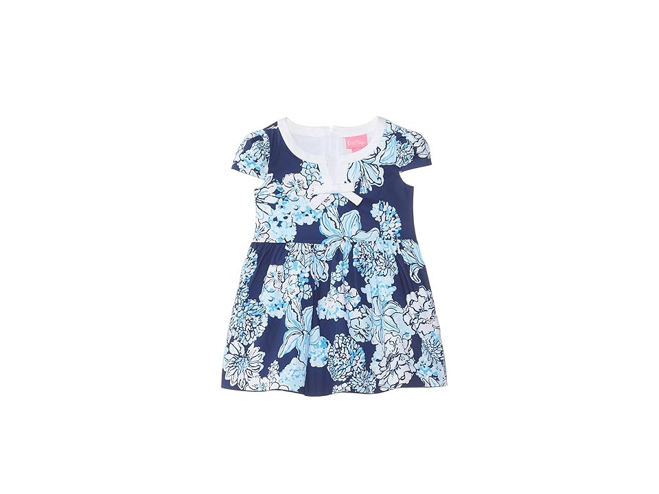 Lilly Pulitzer Kids Louise Dress (Toddler/Little Kids/Big Kids) (Low Tide Navy Bouquet All Day) Girl's Dress | Zappos