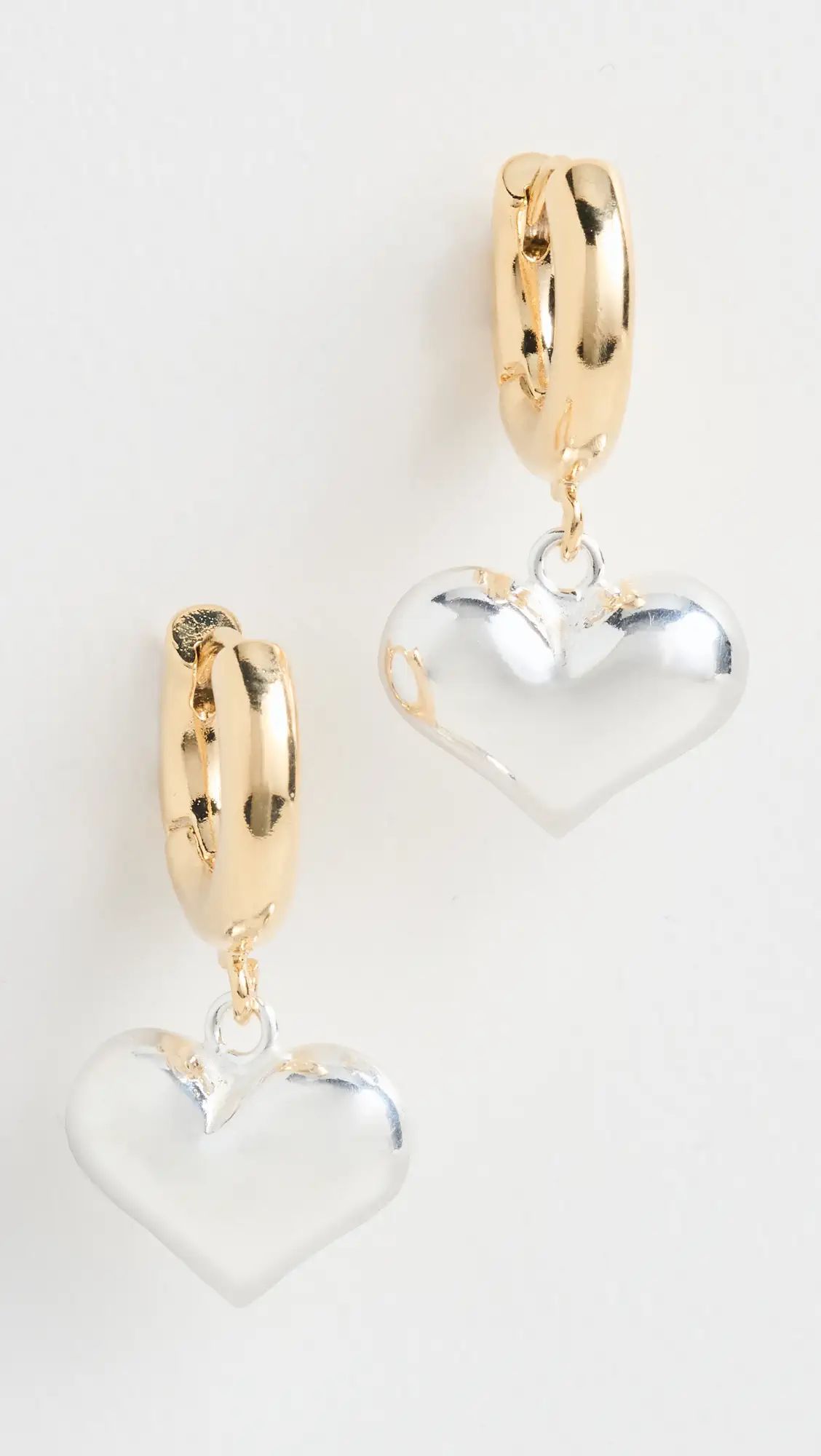 SHASHI Silver Heart Earrings | Shopbop | Shopbop