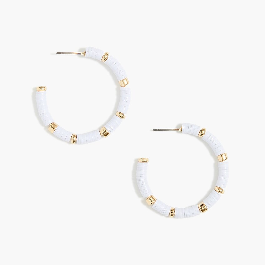 Beaded hoop earrings | J.Crew Factory