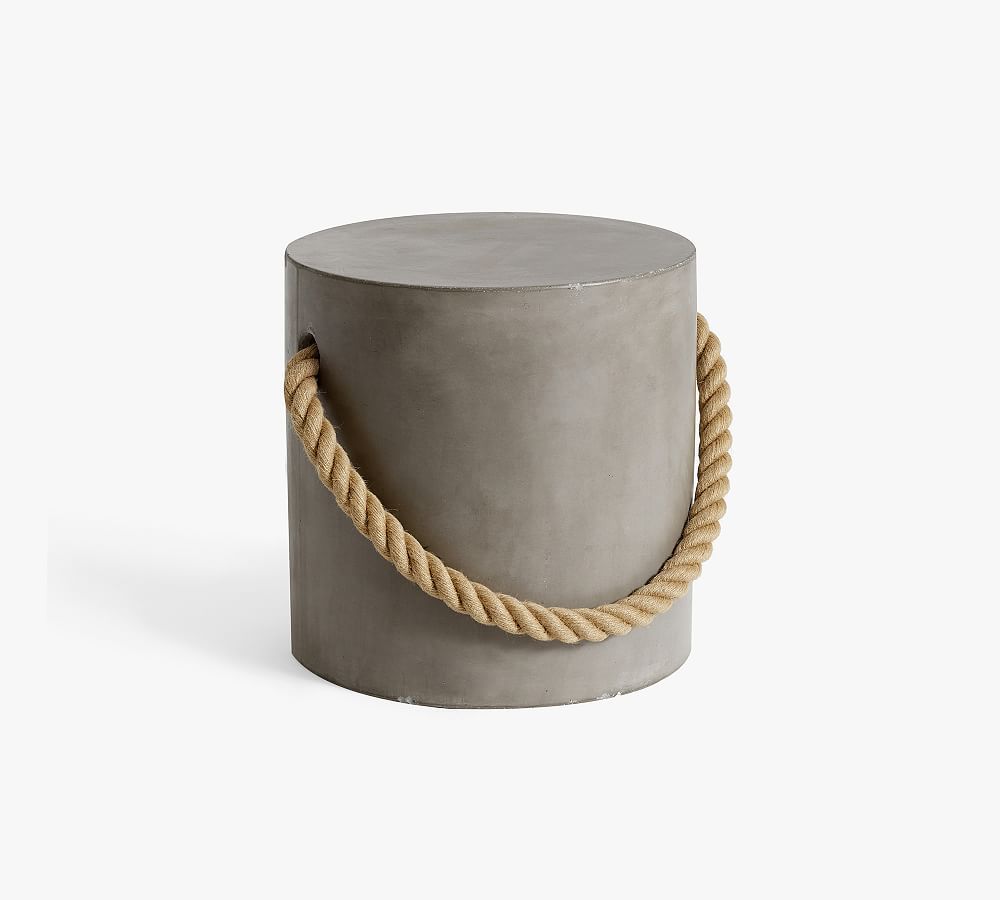 Coastal Concrete & Rope Outdoor Side Table | Pottery Barn (US)