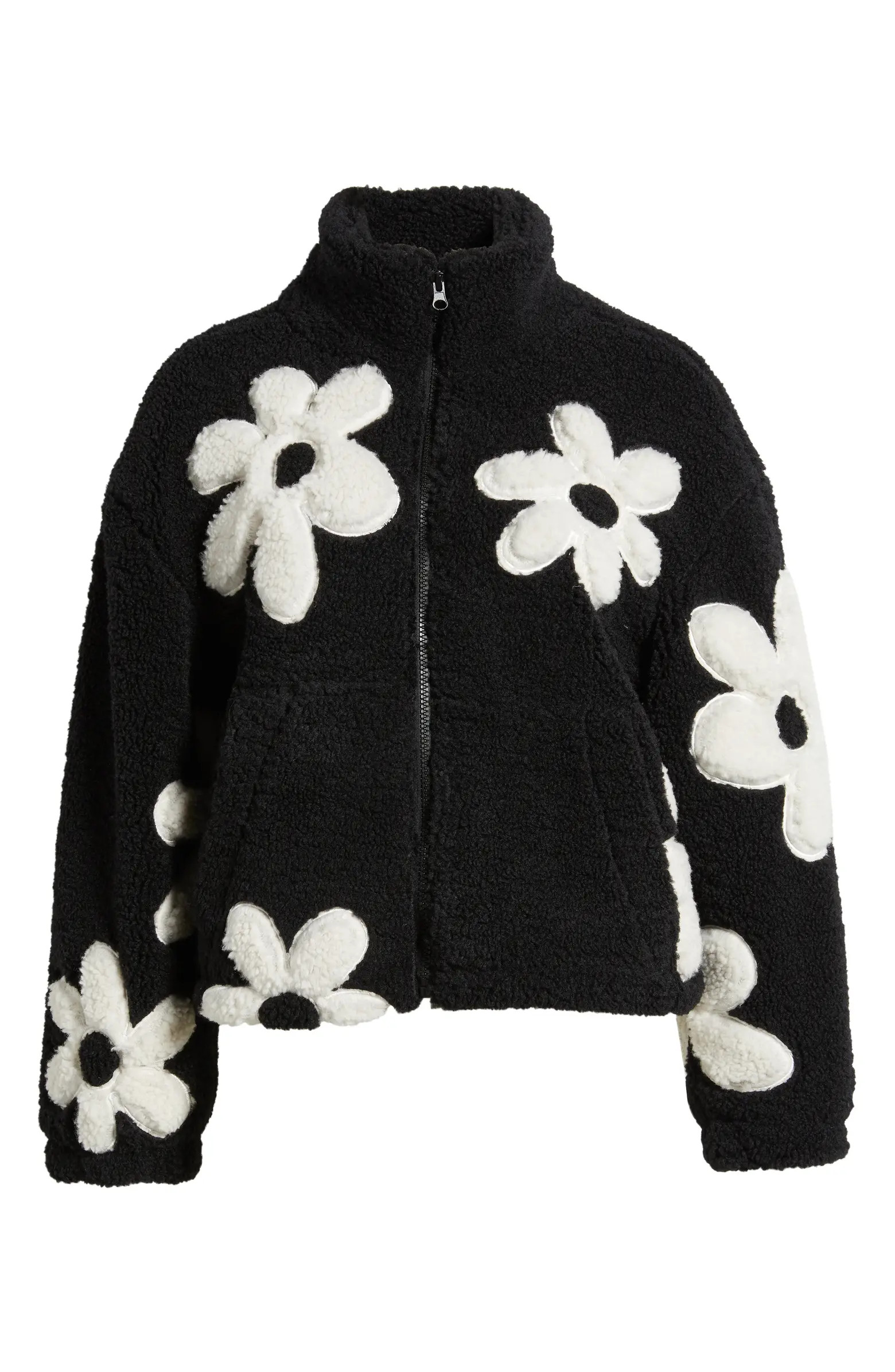 Thread & Supply High Pile Fleece Floral Jacket | Nordstrom | Nordstrom