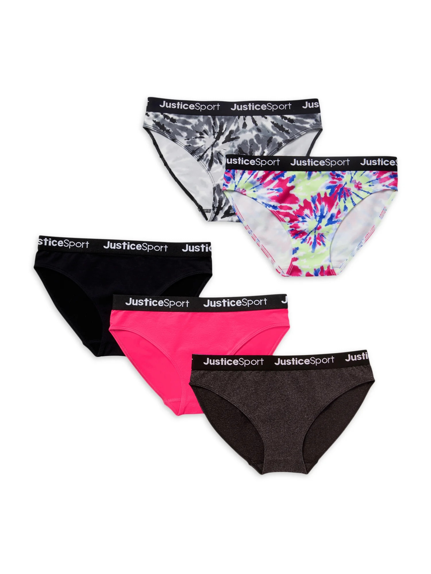 Justice Girls Bikini Underwear, 5-Pack, Sizes 6-16 | Walmart (US)