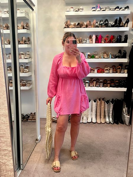 Amazon long sleeve summer mini dress, Free People look for less, pink bow hair clip, claw clip, casual outfit, summer outfit  

#LTKFindsUnder50 #LTKSaleAlert #LTKStyleTip