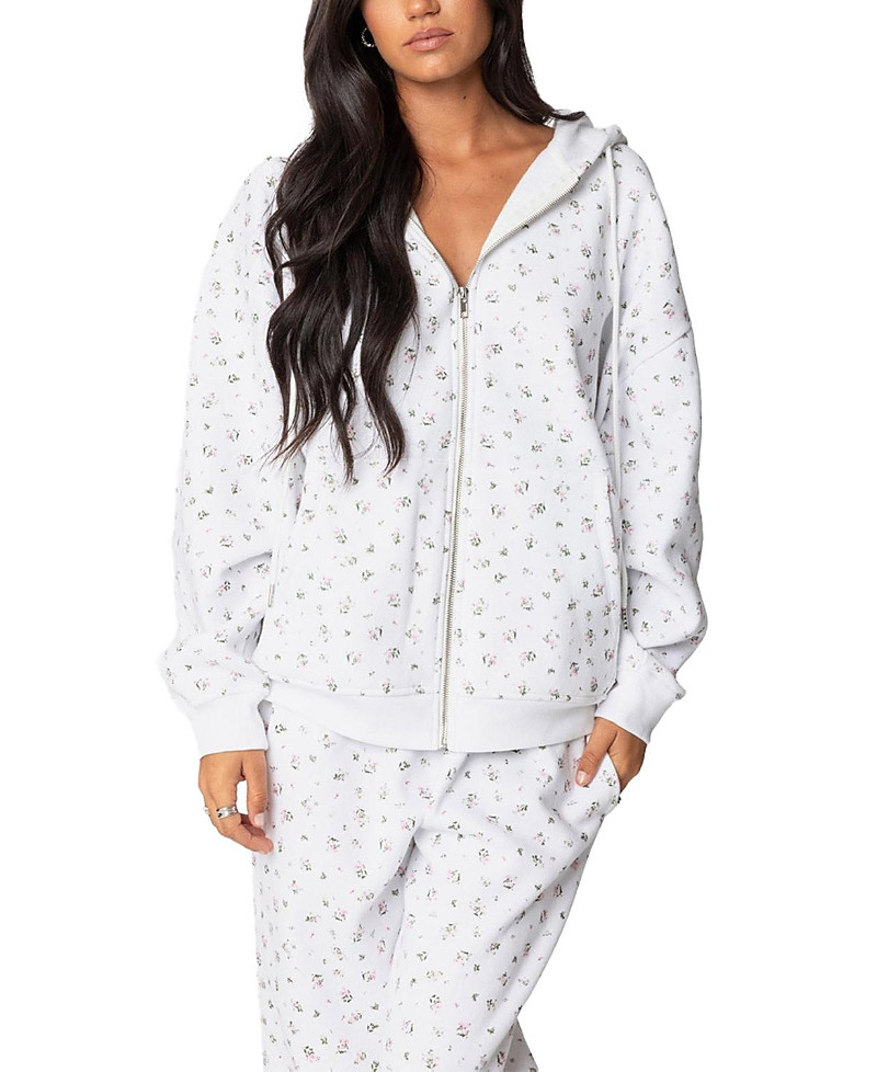 Edikted Bouquet Oversized Zip Up Hoodie | Bloomingdale's (US)
