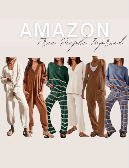 Free people inspired outfits from Amazon! 

Sweater set / romper / jumpsuit / free people look for less 

#LTKstyletip #LTKfindsunder100 #LTKfindsunder50