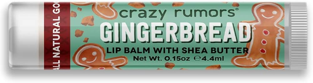 Crazy Rumors Gingerbread Lip Balm. 100% Natural, Vegan, Plant-Based, Made in USA (1-Pack) | Amazon (US)