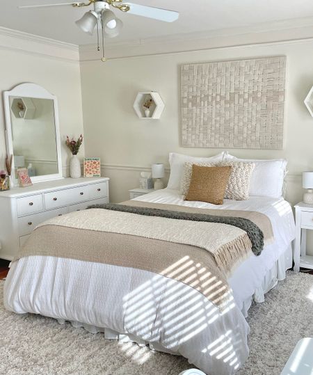 White/neutral bedroom idea 🧸🛏️ cozy bedroom aesthetic (PART 1)! I tried to link as much as I can in my room, but a lot of the products are similar! These products are mainly bedding related. Check out my other post for other products for the neutral bedroom.

#LTKhome