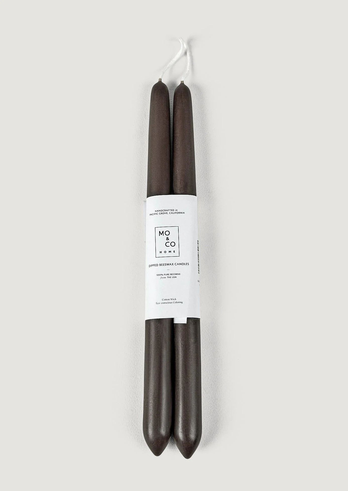 Pack of 2 Beeswax Taper Candles in Chestnut - 10" | Afloral