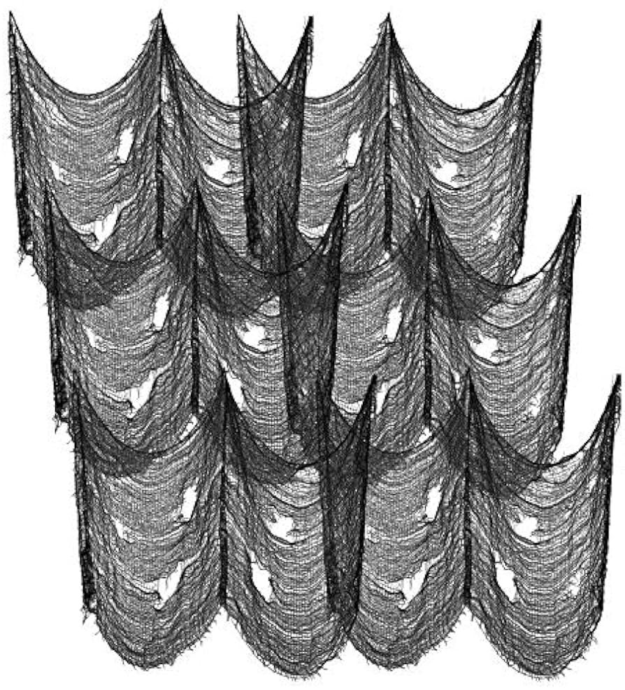 Tmflexe 6 Pack Creepy Cloth 30 x 72 Inch, Spooky Halloween Polyester Decorations Scary Gauze Clot... | Amazon (US)