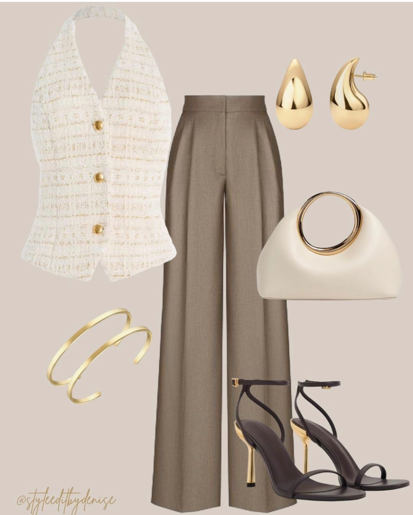 White + Gold Tweed Neutral Edit — 
soft structure and clean lines in a look that feels elevated without effort, the kind of pieces I reach for when I want quiet polish and a little texture — the neutrals that make me feel like myself on the days I want simple, refined confidence
 
tweed halter top 
taupe trousers 
neutral outfit ideas 
quiet luxury outfit 
amazon fashion finds 
elevated neutrals chic 
minimal style 
curated amazon edit
elevated basics 
classy neutral outfit 

#QuietLuxe #ElevatedStyle #NeutralOutfits #AmazonFashion #LTKStyle