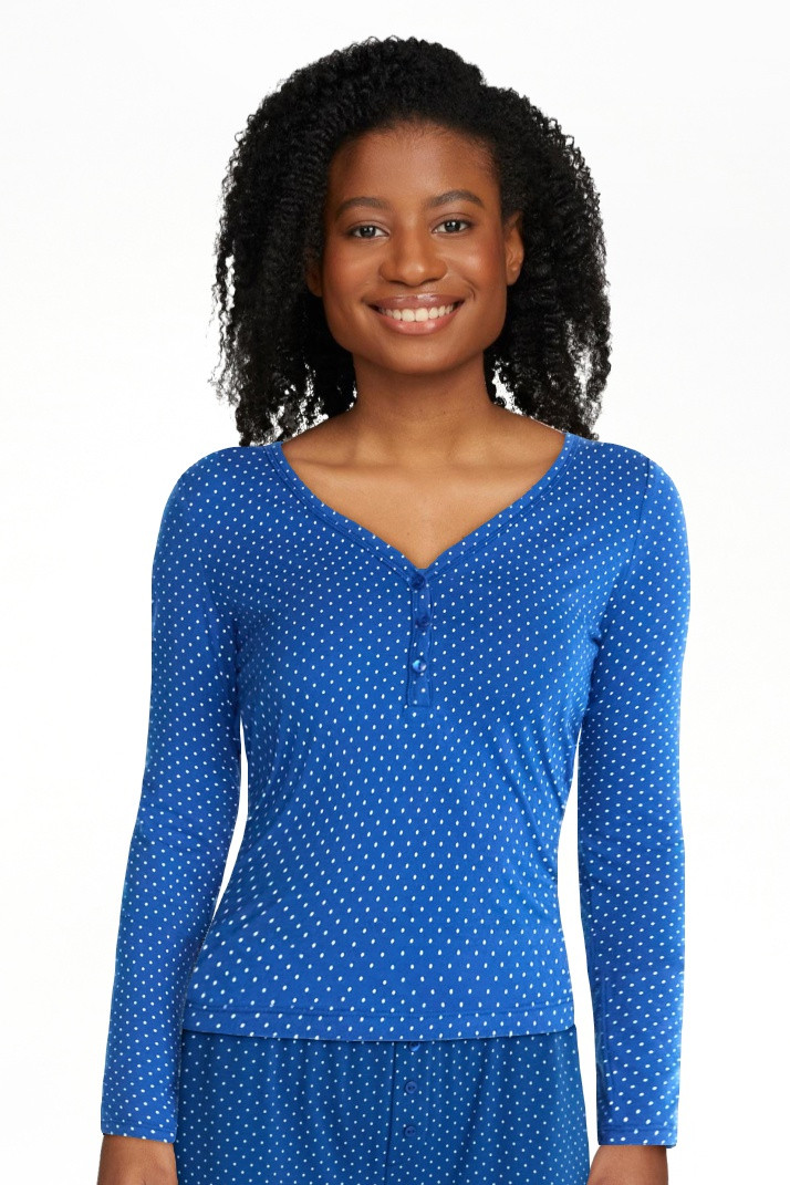 No Boundaries Cloud Core Henley Sleep Shirt, Women's XXS-3X | Walmart (US)
