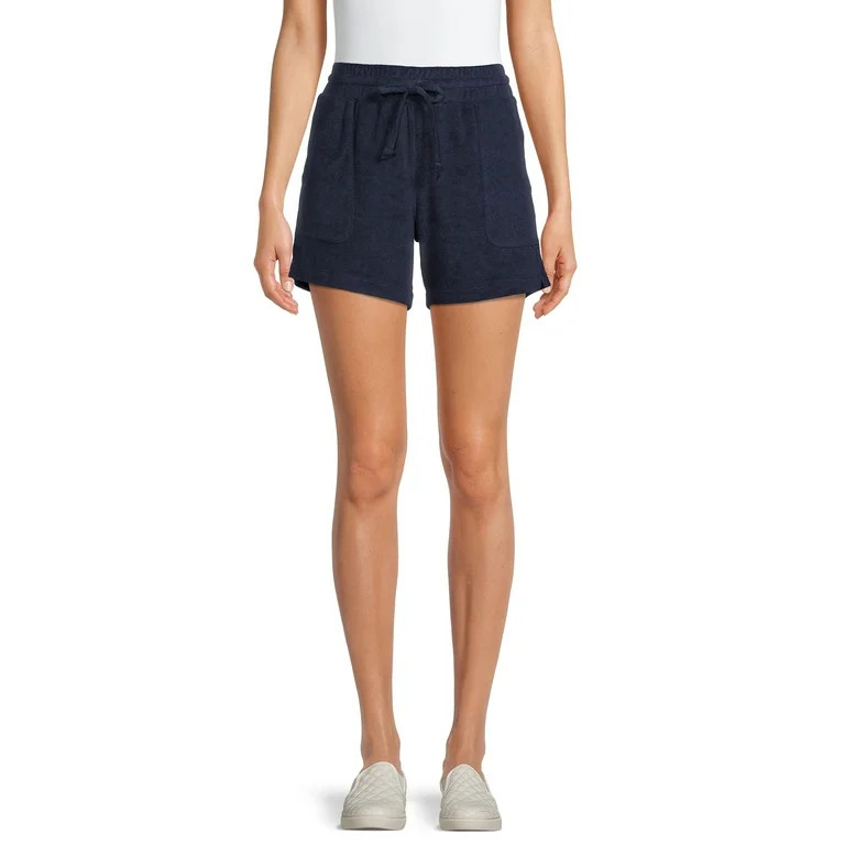 Time And Tru Women's French Terry Pull-On Shorts - Walmart.com | Walmart (US)