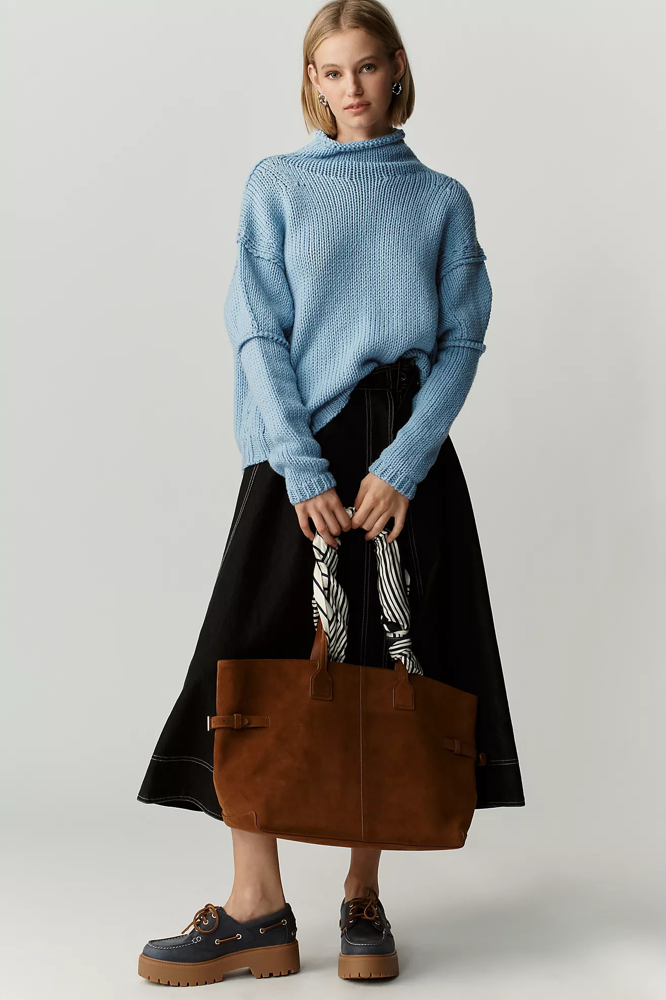Maeve Chunky Wool Blend Turtleneck Sweater | Anthropologie (US)