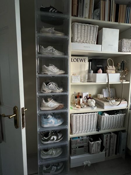 The best shoe storage boxes, they have magnetic doors and a really nice sturdy clear plastic  

#LTKhome #LTKshoecrush #LTKfindsunder50
