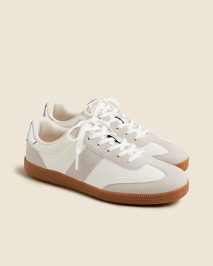 J.Crew field sneakers in metallic | J. Crew US
