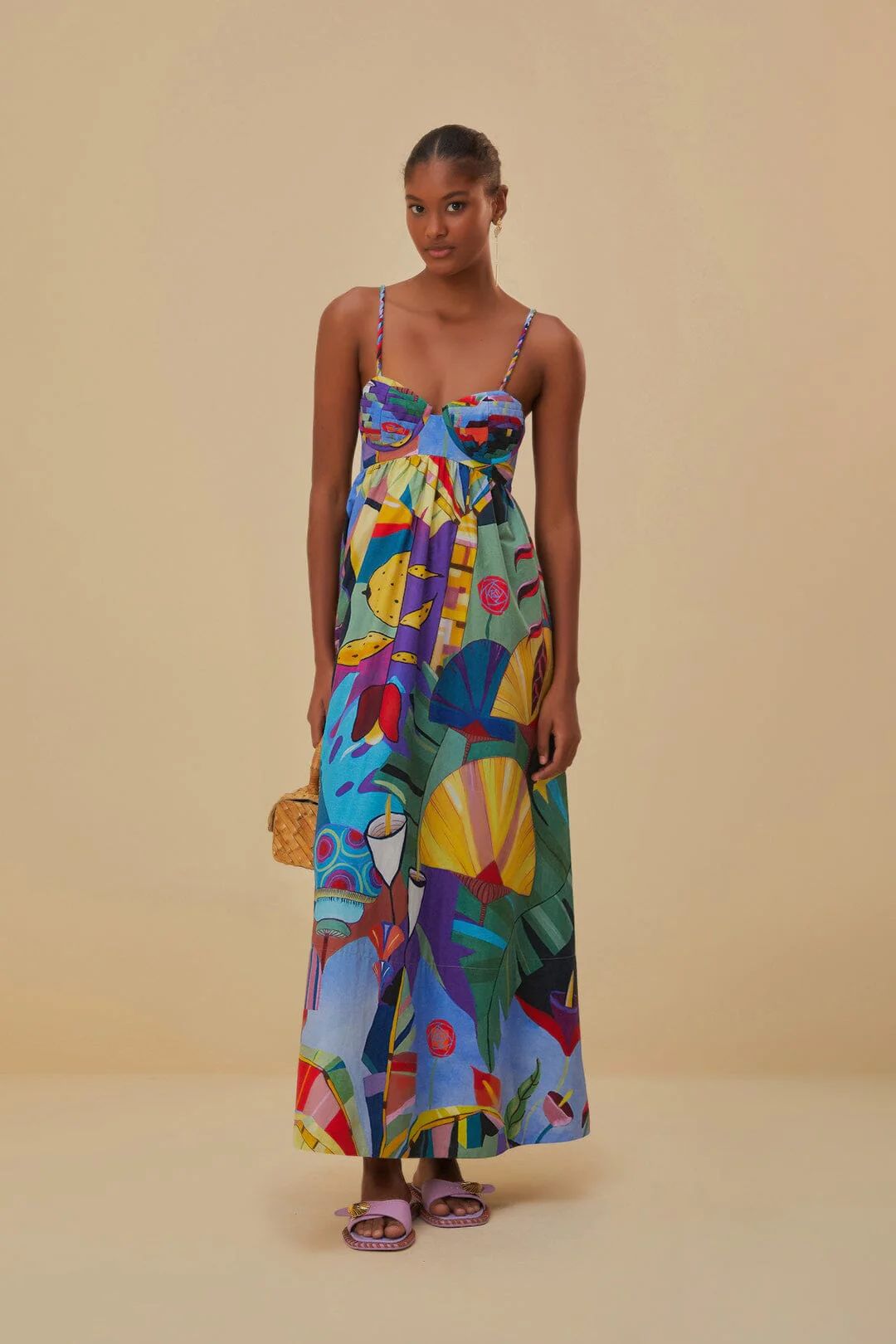 Tropical Scenario Sleeveless Maxi Dress | FarmRio