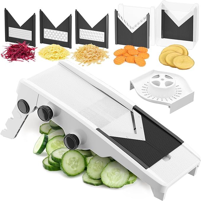 Mueller V-Pro 5-Blade Mandoline Slicer for Kitchen, Adjustable with Foldable Stand, Fruit, Vegeta... | Amazon (US)