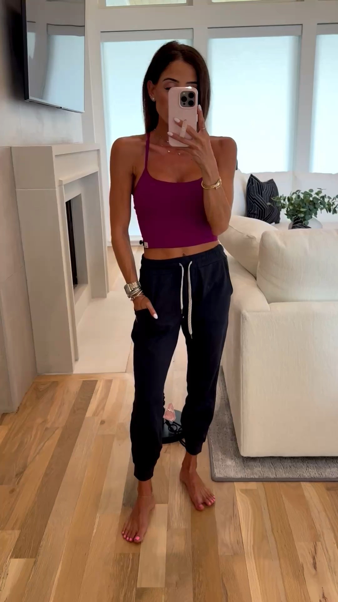 Joggers xxs or xs love these! Tank xs travel outfit petite

#LTKootd