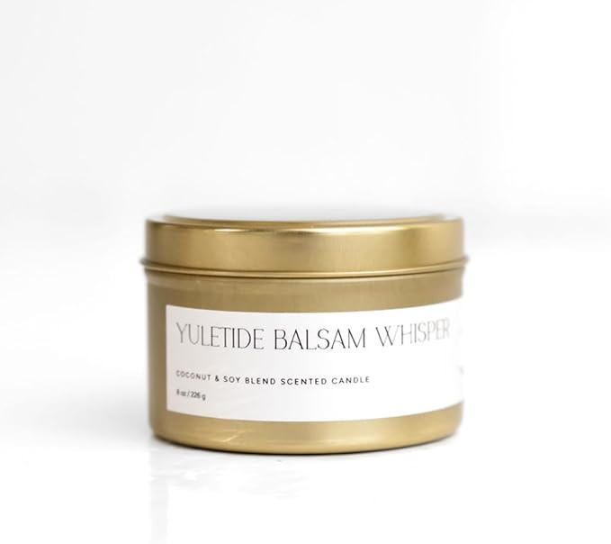 Balsam Candle “Yueltide Balsalm Whisper” Fresh Balsam Candle 60-Hour Clean Burning Coconut an... | Amazon (US)