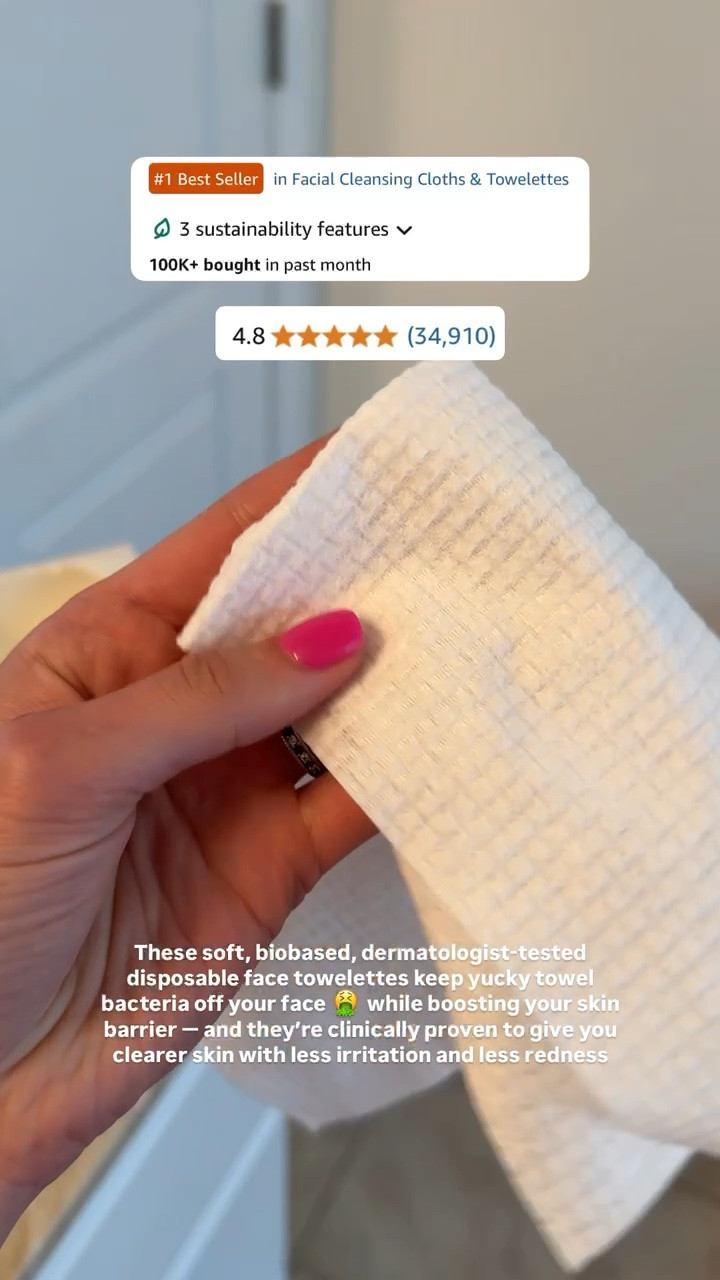These soft facial towels keep yucky bacteria off your face while boosting your skin barrier 🙌🏼

#LTKmorningroutine #LTKgrwm #LTKBeauty