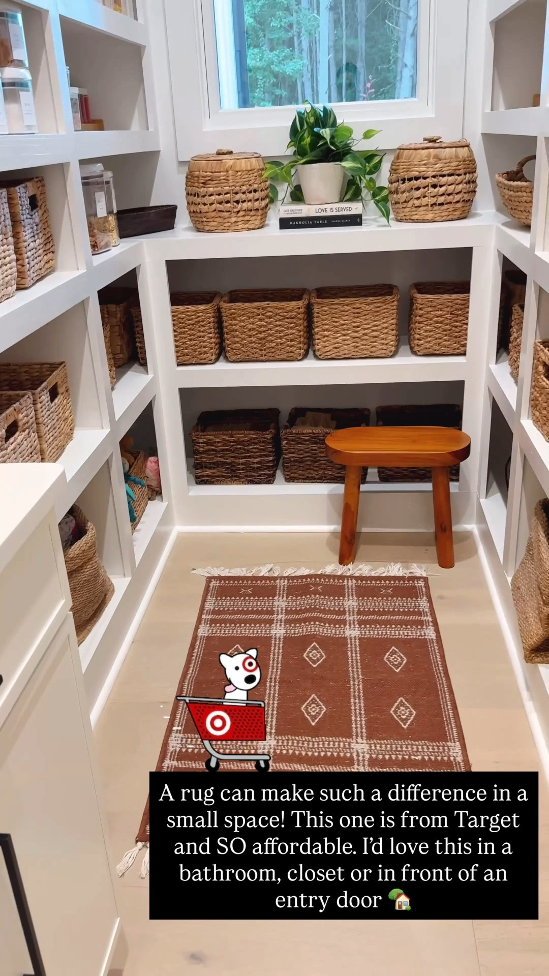 The rug I used in my pantry is from target and makes such a difference in this space! It is so affordable, and would also be perfect in a closet, in front of a door, or in a small bathroom  ✨🏡￼

#LTKHome #LTKSaleAlert