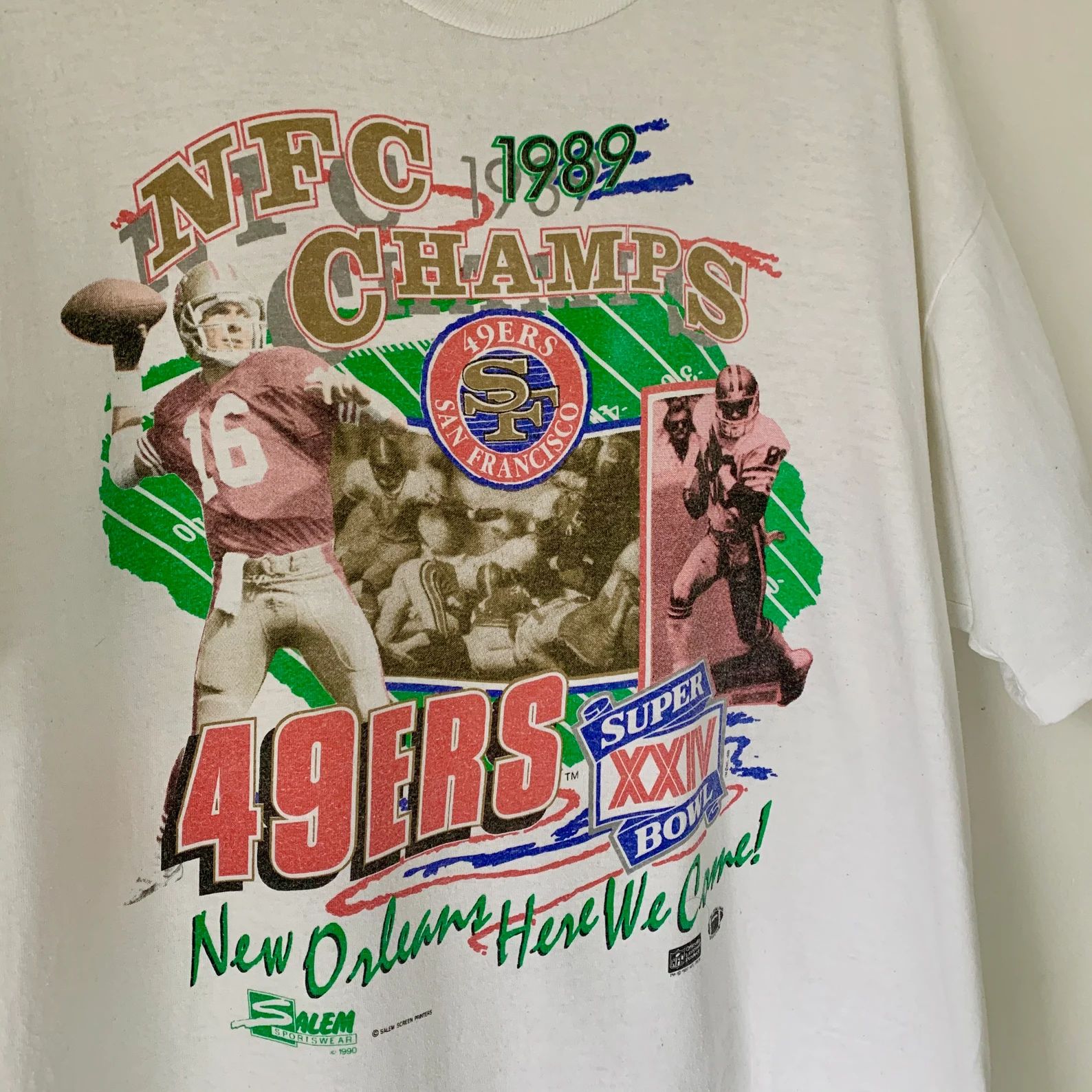 1989 San Francisco 49ers NFC champs tshirt XL retro strapback | Etsy | Etsy (US)