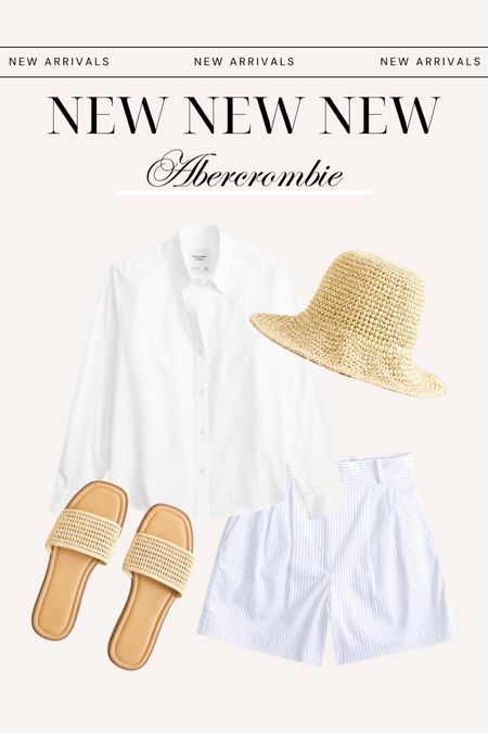 Abercrombie spring outfit!
Abercrombie fashion, striped shorts, white shirt, neutral sandals, straw bucket hat 

#LTKfindsunder100 #LTKfindsunder50 #LTKSeasonal